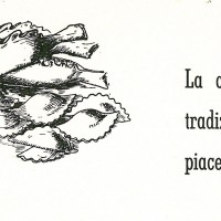 Cartoline e copertine realizzate dall'Ente provinciale per il turismo diretto da Aldo Ambrogio.
Le guide Benvenuti a Piacenza e nella sua provincia furono edite in più edizioni dalla tipografia Porta tra il 1952 e il 1957.
I particolari dei piatti sono tratti da diversi numeri del 1956-1957 della rivista “Placentia Floret”, la rivista notiziario dell'Ente pubblicata a partire dal 1956. La pagina della Gastronomia piacentina è tratta dalla Guida Benvenuti a Piacenza del 1955.