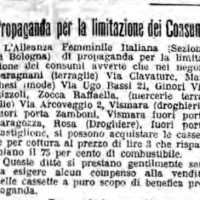 Propaganda per la limitazione dei consumi, in «Il Resto del Carlino», 28 giugno 1917