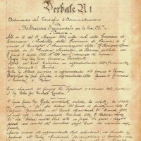 1923. Primo verbale cda SSICA (archivio SSICA).