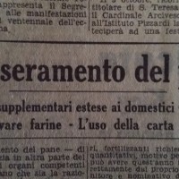 Il tesseramento del pane, in «Il Resto del Carlino», 28 settembre 1941.