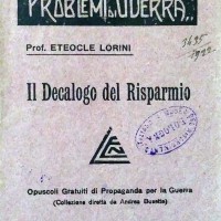 Eteocle Lorini, Il decalogo del risparmio, Venezia, 1917
