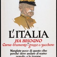 L’Italia ha bisogno di carne, frumento, grasso e zucchero, manifesto, Museum of Fine Arts, Boston