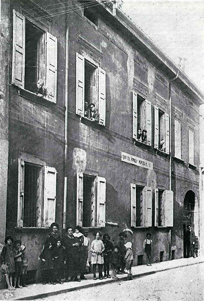 La prima sede della Casa del Popolo